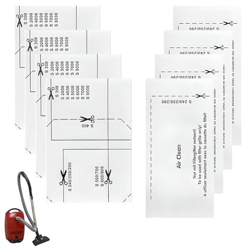 4 filtri per aspirapolvere Miele, filtro di protezione del motore e 4 filtri per aspirapolvere, filtro di scarico, compatibili con Miele Complete C1/2/3, Compact C1/2, Classic C1, Dynamic U1, S200