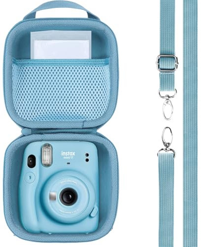 Lebakort Hart Schutz Hülle Etui Tasche für INSTAX Mini 12 Sofortbildkamera/INSTAX Mini 11 Sofortbildkamera (Pastel-Blue)