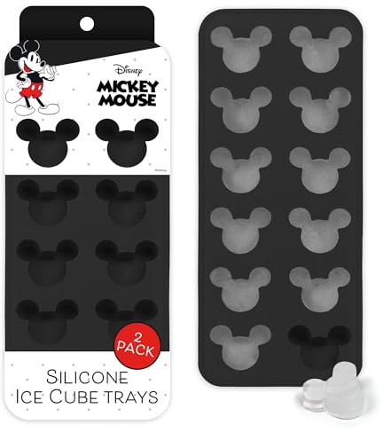 Disney Mickey Mouse Silikon-Eiswürfelform – 2 Stück Eiswürfelformen für Gefrierschrank mit lustigen Mickey-Eisformen – flexible BPA-freie Silikonformen für Eis, Schokolade und mehr