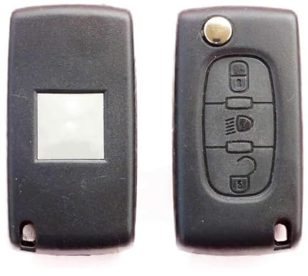 Coque de Clé 3-Boutons Télécommande pour Citroen C1 C2 C3 C4 C5 C6 Grand Xsara Picasso Berlingo, Plip Boîtier Télécommande Clé à Rabat Pliable Clé à Distance de Voiture