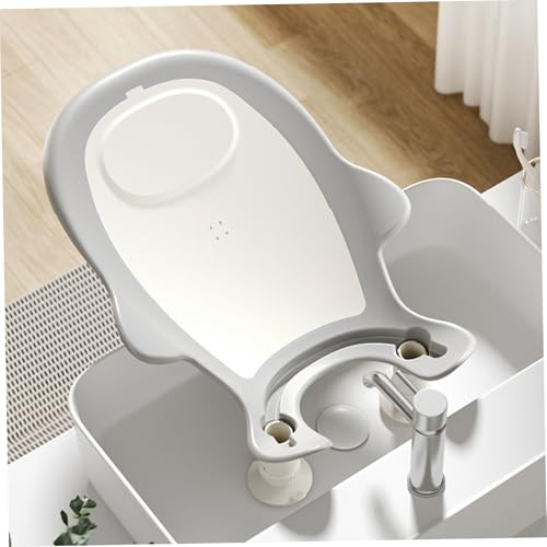 Babybadewanne, verstellbare, weiche, rutschfeste U-förmige Drainage-Babybadewanne mit Saugnäpfen für Babys von 0–12 Monaten, Heimgebrauch, Weihnachtsdekoration