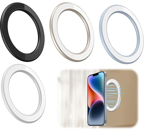 4er Pack Magnetische Wandhalterung Handyhalterung für Magesafe Halterung iPhone 17 16 15 14 13 12 Pro Max Stark Magnetisch mit Klebestreifen für Küche Bad Auto Büro