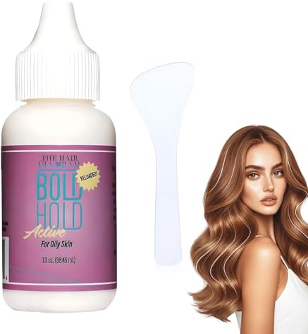Ghost Bond Glue, Wig Glue Lace Front with Transparent Spoon, Superior Hold, Oil-Proof, Waterproof, Skin-Friendly Wigs Adhesive