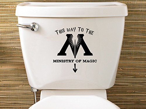 Vinyl Decal Potter Inspired Ministry of Magic Toilet Decal Sticker