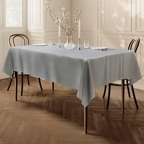 Home Direct Quality Rectangular Fabric Tablecloth 140x180cm 55x70 Grey Light