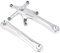 Dioche Guarnitura Bici, 1 Paire Guarnitura da Ciclismo 170MM Guarnitura Perno Quadro Manovelle da Manovella per Mountain Bici(Silver)
