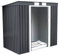 COSTWAY Abri de Jardin en Métal 4m³ Toit en Pente avec Cadre de Fondation et Porte Coulissante, 213 x 130 x 173 cm, Abri Jardin Exterieur en Tôle Galvanisée à 2 Fenêtres de Ventilation, Gris