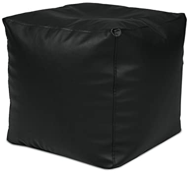 Ecopuf Cube | Pouf Sitzhocker 50x50x50cm Gefüllt mit Polystyrol (PS) Füllung | Sitzsack Hocker Bodenkissen for Indoor Use | Fußhocker in Stylish Design