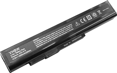 vhbw 1x Batterie Compatible avec Medion Akoya E6227, E6221, E7219, E6234, E6228, E6222, E7220, E7201 Ordinateur Portable (5200mAh, 10,8V, Li-ION)