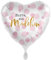 Premioloon 1 Folienballon Geburt Hurra EIN Mädchen Herz rosa weiß 45 cm ungefüllt Ballongas geeignet