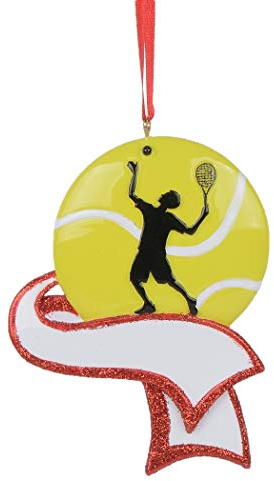 Personalized Men's Tennis Ball Ornament for Christmas Tree Decor