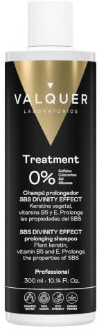 Valquer SBS Treatment Prolonging Shampoo | 300 ml | Saurer pH-Wert | Reinigt und spendet Feuchtigkeit, versiegelt die Nagelhaut mit pflanzlichem Keratin, Panthenol und Vitamin E