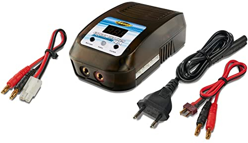 Carson 500606088 Expert Charger Allrounder 4A- Schnellladegerät für NiMH-Akkus, Einsteigerfreundlich, Überwachungs-LED, Blau
