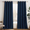 PONY DANCE Tenda Oscurante Moderne per Soggiorno Termiche Isolanti per Interni Curtains Camera da Letto e Salotto con Anelli 2 Pezzi L 140 x A 260 cm, Blu Scuro
