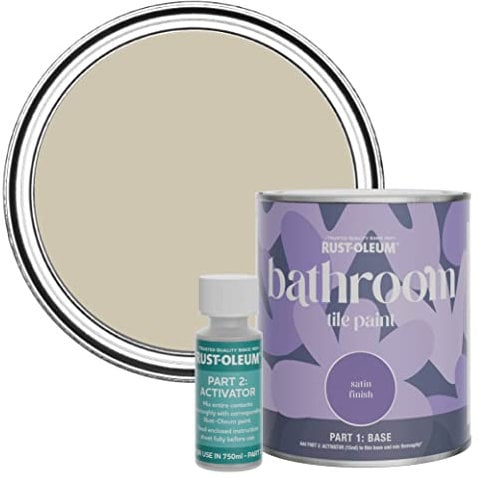 Rust-Oleum Green Water-Resistant Bathroom Tile Paint in Satin Finish - Silver Sage 750ml