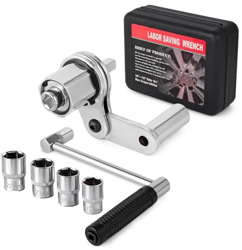 COTOUXKER Torque Multiplier, Heavy Duty Torque Multiplier Wrench Set for Lug Nut Remover 1/2 Driver 1:16 Labor Saving Wrench