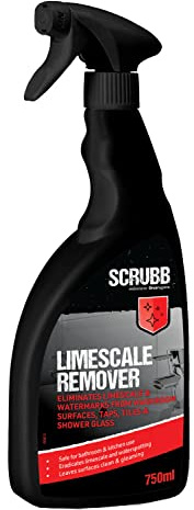 SCRUBB Limescale Remover Trigger Foam Spray, For Bathroom Washroom and Kitchen, Eliminates Limescale and Watermarks from Surfaces, Taps, Tiles & Shower Glass, 750ml