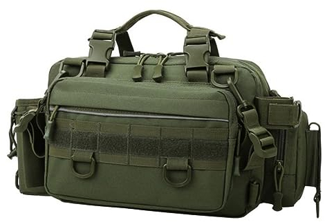ACEXIER Taktische Umhängetasche Multifunktions Köder Angeln Tackle Pack Outdoor Tasche Große Kapazität Aufbewahrungstasche Jagd Camping Handtasche, Schwarz (Green)
