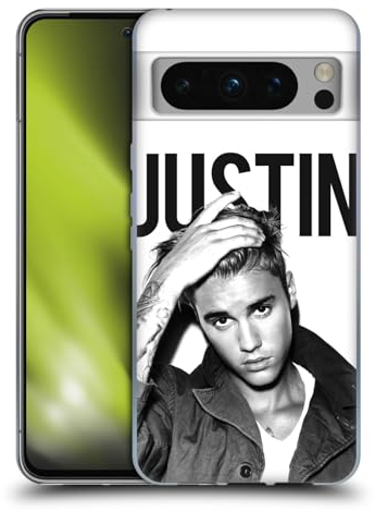 Head Case Designs Offizielle Justin Bieber Kalender Schwarz Und Weiss Purpose Soft Gel Handyhülle Hülle kompatibel mit Google Pixel 8 Pro