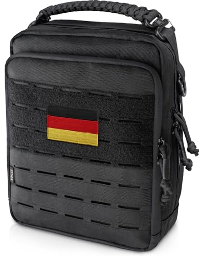 WYNEX Taktische Molle-Admin-Tasche, Utility EDC Tasche Veranstalter Modulare Werkzeugtasche mit doppeltem Schichtdesign Medizinische EMT-Befestigungstasche Großes Fassungsvermögen