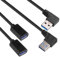 euroharry 100cm 1m USB 3.0 90° Winkel Adapter Links + Rechts Winkel Verlängerungskabel (A Stecker auf A Buchse)
