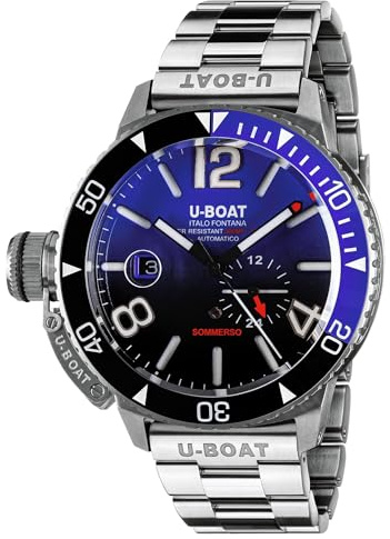 UBOAT Analoge Herrenuhr Quarz mit Edelstahlarmband mid-39780, Silber, Armband