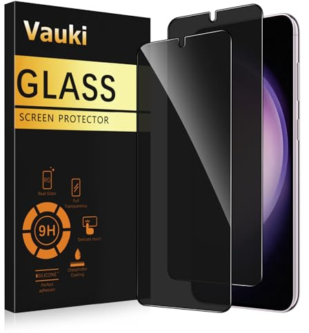 Vauki Sichtschutz Schutzfolie für Samsung Galaxy S24 5G Schutzglas 2 Stück,9H Härte Privacy Displayschutzfolie,Privatsphäre Anti-Spy Bläschenfrei Kratzfest Blickschutzfolie für Samsung S24 5G
