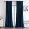 Joydeco Vorhänge Samt Thermovorhang Kälteschutz Samtvorhänge 2er Set H 240 x B 140 Blau Wohnzimmer Elegant Verdunklungsvorhänge Blickdicht Schlafzimmer