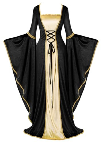 Spooktacular Creations Renaissance Costume Robe médiévale en velours pour femme Robe d'Halloween Renaissance irlandaise