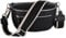 MIRROSI® Damen Bauchtasche Umhängetasche 27x14,5x8cm Damen, Made in Italy, aus Echtleder Tasche Echtes Leder, Brusttasche, Crossbody Bag,Bohemian Style (1 Tasche 2 Gurte) (Schwarz Klassik)