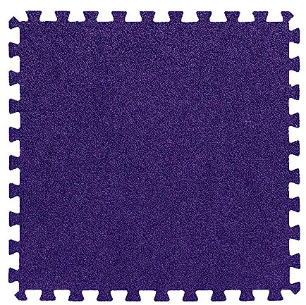 0,39 Zoll Dick, 10 Stück Schaumstoff-Bodenmatten, Ineinandergreifende Teppichfliesen, Einfache Installation, Mit Rand, Für Zuhause, Training, 24 X 24 Zoll (Lila)