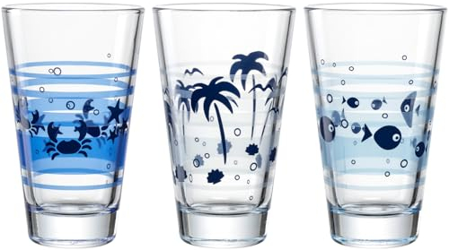 LEONARDO HOME Salerno 028507 Lot de 6 verres à eau modernes et de qualité supérieure lavables au lave-vaisselle, adaptés à un usage quotidien et à jus conique, 300 ml