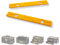 RUGGED TOOLS - Plaques de base compatibles avec les boîtes à outils Dewalt Tough System Montage au sol - Paire jaune