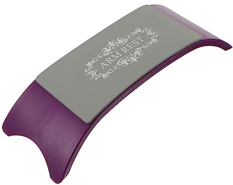 Healvian Nail Arm Rest Hand Pillow Silicone Wrist Cushion Purple Manicure Tool for Nail Art Salon Comfort and Support