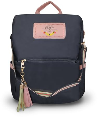 FuninCrea Zaino da donna antifurto zaino da viaggio da donna con 2 tasche con cerniera, zaino impermeabile grande zaino da donna elegante con tracolla rimovibile e maniglia per il trasporto
