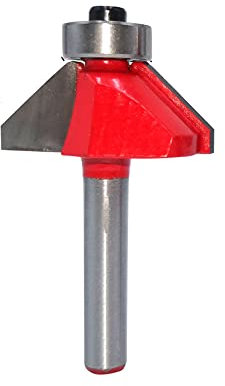 Shank Flute Plunge, Milling Cutter,Chamfer Router Bit, 1/4 Inch Shank 45 Degree Beel(1/2in)