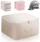 Ultra platzsparender Selbstkompressions Organizer, 2024 Neu Bettwäsche Organizer, Groß Aufbewahrungsbox Kompressionsbeutel für Aufbewahrung Kleidung Decken und Unterbettkommoden (Beige, L 52x42x30CM)