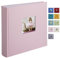 Rosa 1DOT2 Leinen Fotoalbum Groß, Fotobuch zum Selbstgestalten und Einkleben im Format 30x30.5 cm hat 120 säurefreien weisse Seiten (200g/m²), Perfekt für Baby, Hochzeits, Kinder