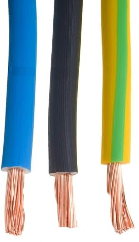 MPS-Contact Verdrahtungssatz 1mm² 1mm2 H07V-K H05V-K flexibel Verdrahtungsleitung Aderleitung Kabel Set | quadrat Fahrzeugleitung Litze | Schwarz - Blau - Grün Gelb (1/1/1 Meter)