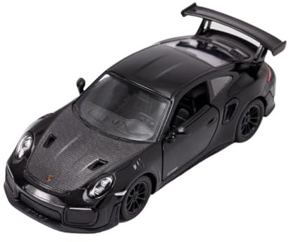 Easy Toys Modellauto kompatibel mit Porsche 911 GT2 RS. Maßstabsgetreues Spielzeugauto mit zu öffnenden Türen. Automodellierung. (Schwarz)