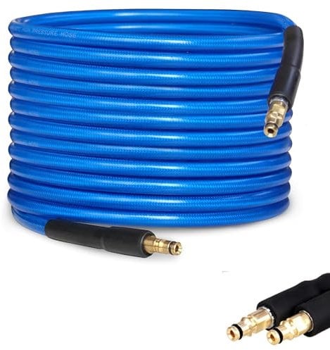 15m Pressure Washer Replacement Hose for Karcher K Series Pressure Washer K2 K3 K4 K5 K6 K7 Click Plug Quick Connector 180 Bar Blue