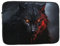 Stoßfeste Laptophülle für iPad und mehr (25,4 cm - 43,2 cm), Motiv: großer schwarzer Wolf mit roten Augen