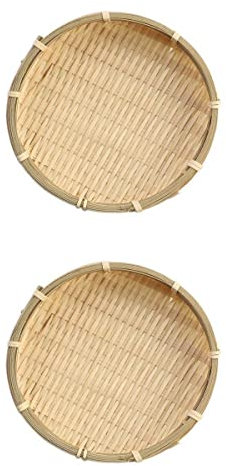 getuse Lot de 2 tamis circulaires en bambou tissé
