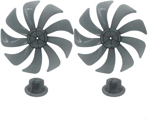Accessori per ventilatore da pavimento efficientemente progettati con copertura dado e nove lame (2 pezzi)