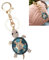 LiJuanWang Tortue Porteclés Clés,Tortue de Mer Strass Bleu Brillant de Voiture Pendentif,Accessoires de Voiture,Accessoire Décoratif pour Sac,pour Femme Fille Cadeau