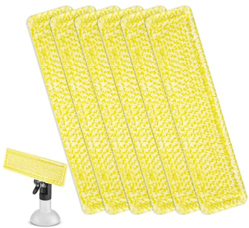 Muyohix 6 Stück Ersatzpads für Kärcher Fenstersauger, Mikrofaser Wischbezug für Kärcher Fensterreiniger Ersatzteile, Ersatzmikrofaser Fenstersauger Zubehör Pads für WV2 WV5 WV6 Plus Premium