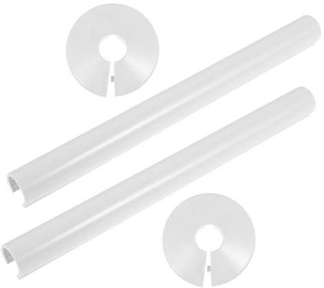 PartyKindom 2 Ensembles Cache Tuyau de Radiateur de Couvercles Colliers Décoratifs pour Tuyaux de Robinet Plaques de Plomberie à Corrosion pour Cacher les Tuyaux Inesthétiques