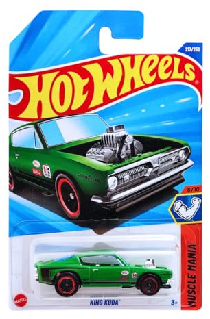 Hot Wheels - King Kuda - Muscle Mania 6/10 - JBB33 - Short Card - Chrysler - Good Year - Hella - grün - Mattel 2025-1:64