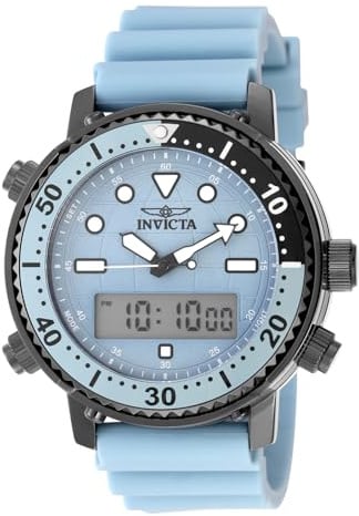 Invicta Pro Diver 49446 Men's Watch - Waterproof - Analogue - Quartz Movement - Stainless Steel with Blue dial - 46mm