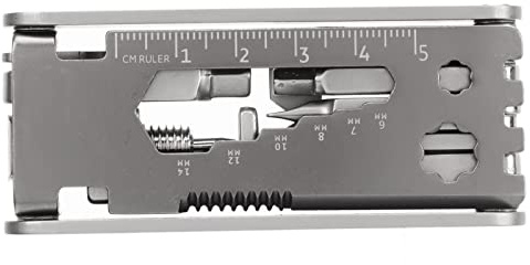 Multiherramienta 17 en 1, multiherramienta sin acero, kit de reparación portátil plegable con llaves hexagonales, llave de vaso para carretera, montaña, ciclismo en suelo
